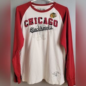 OLD TIME HOCKEY NHL CHICAGO BLACKHAWS SHIRT SZ LARGE